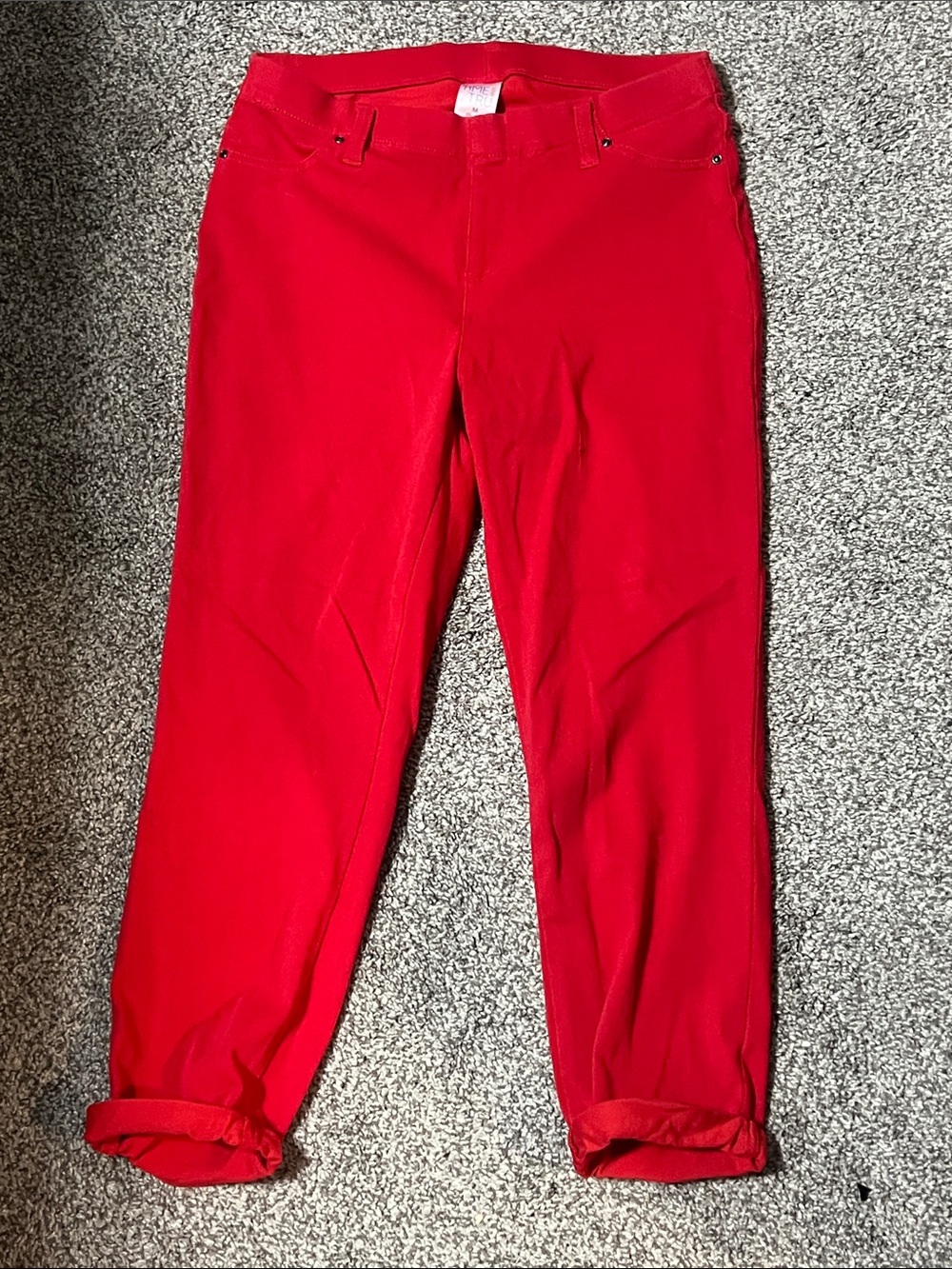 Time and Tru Bright Red Women's Capris
